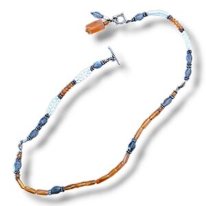 Carnelian Seed Pearl Necklace